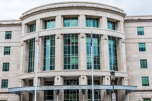 Harrisburg: Pennsylvania judicial center building in capital city exterior