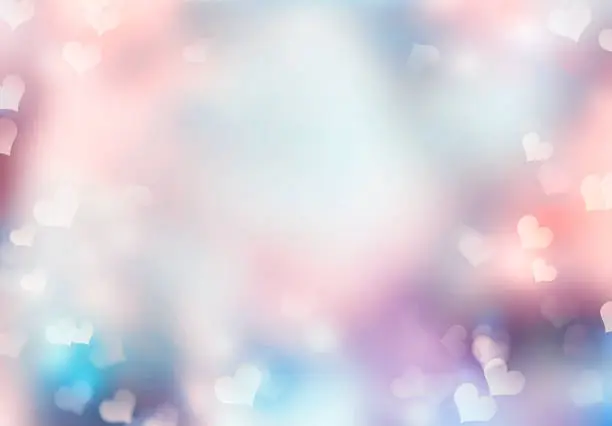 Photo of Soft heart blur background.