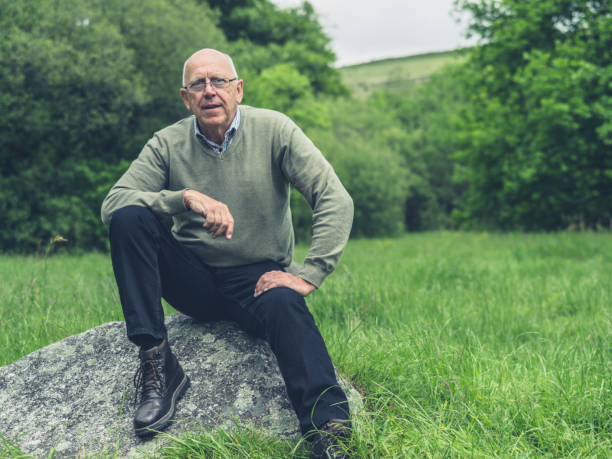 istock Senior man resting in nature 810797980