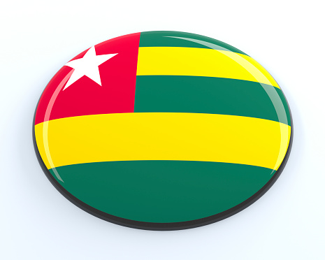 3d Render Guyana Flag Badge Pin Mocap, Front Back Clipping Path, It can be used for concepts such as Policy, Presentation, Election.