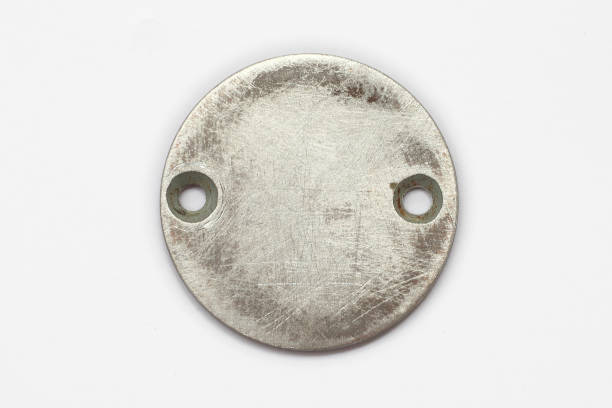 round metal plate - shield bronze gold silver imagens e fotografias de stock