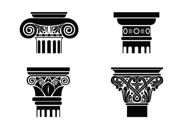 illustrations, cliparts, dessins animés et icônes de основные rgb - chapiteau colonne architecturale