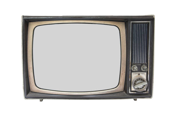 istock Old vintage TV isolated on white background.Old television isolated 810857046