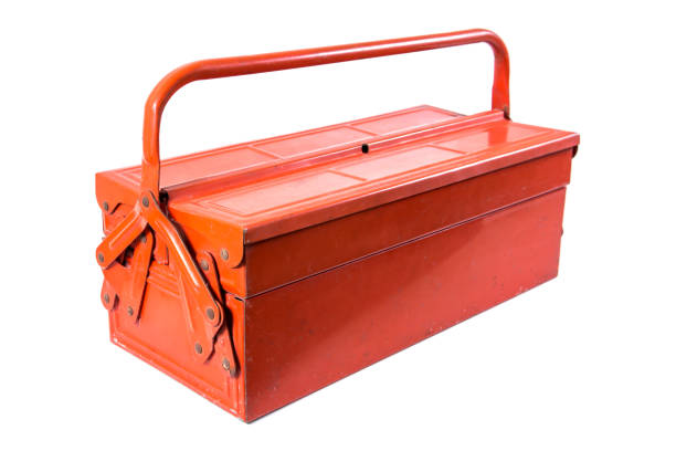 istock Tool box isolated on white background.Metal toolbox isolated 810864412