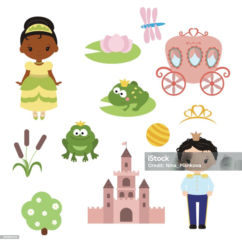 Princess Theme With Castle Frog Prince Carriage Stock Illustration -  Download Image Now - Frog Prince, Princess, Prince - Royal Person - iStock