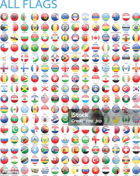 Tous Les Drapeaux Du Monde Partie Dicônesillustration Vecteurs libres de droits et plus d'images vectorielles de Drapeau national