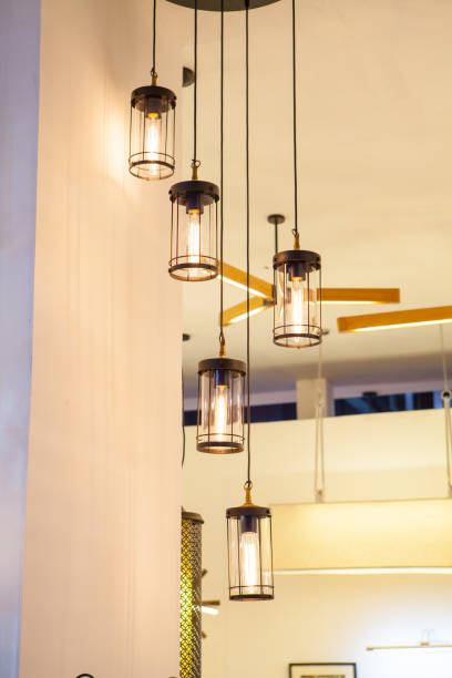 istock Beautiful chandelier. luxury expensive chandelier hanging under ceiling 810896726