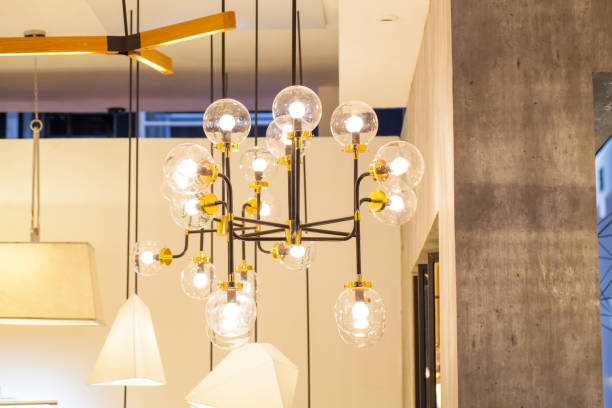 istock Beautiful chandelier. luxury expensive chandelier hanging under ceiling 810896828