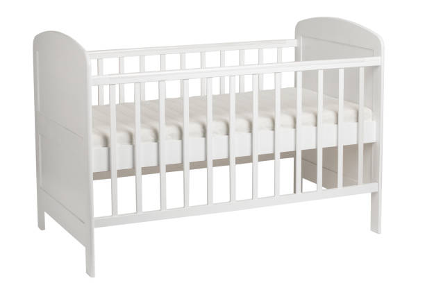 istock White crib for kids isolated on white background 810904078