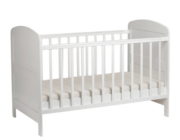 istock White crib for kids isolated on white background 810905590
