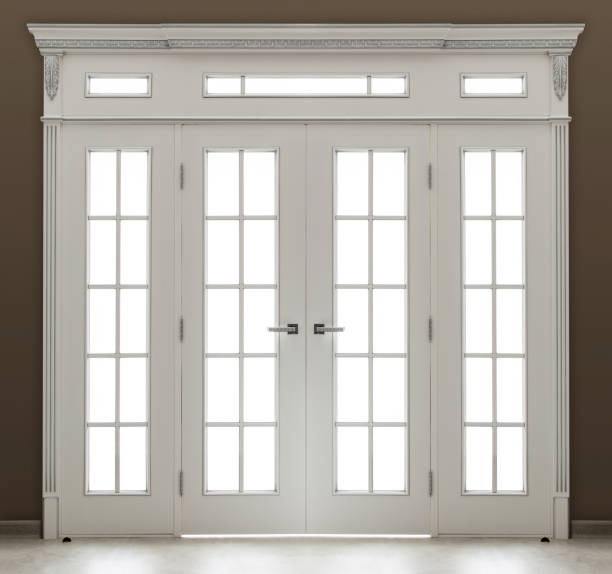 istock decorated double door with glass 810905716