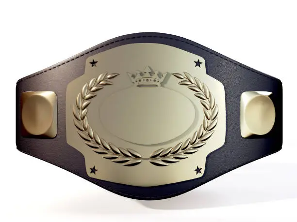 A championship belt made in 3d software.