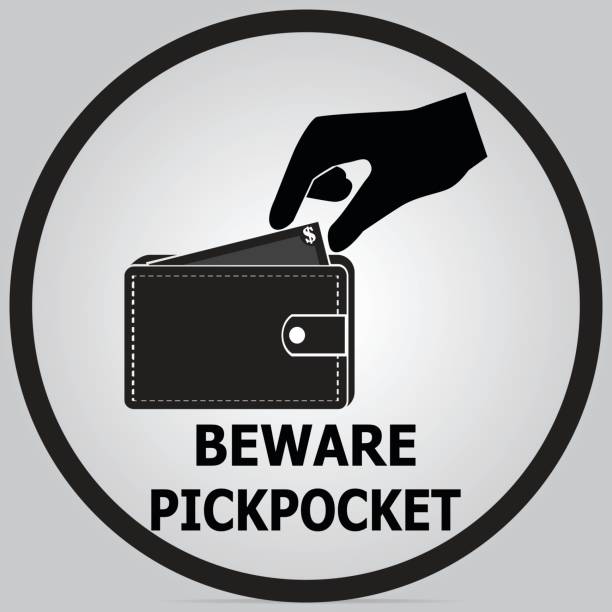 70+ Beware Pickpocket Sign Stock Illustrations, Royalty-Free