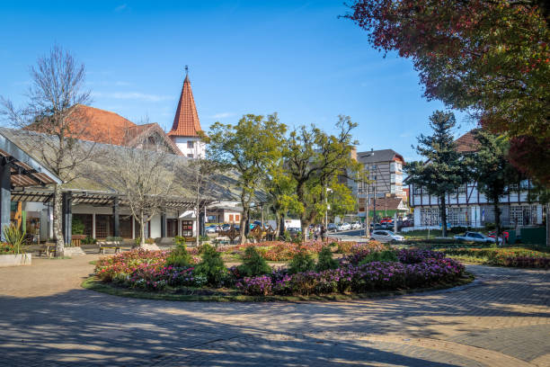 istock Flower Square (Praça das Flores) - Nova Petropolis, Rio Grande do Sul, Brazil 810915464