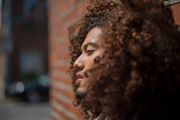 istock Handsome man with afro haircut 810939800