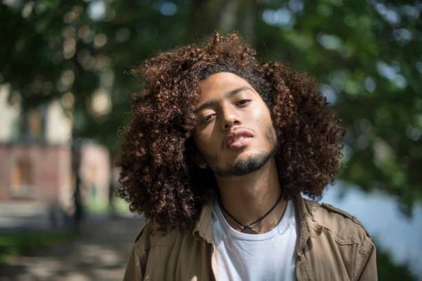 istock Handsome man with afro haircut 810939816