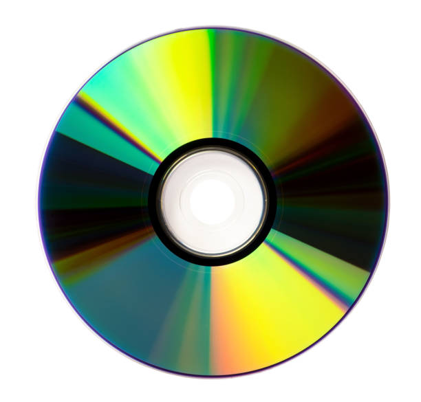 白い背景の上のディスク dvd cd。 - playing dvd cd rom equipment ストックフォトと画像