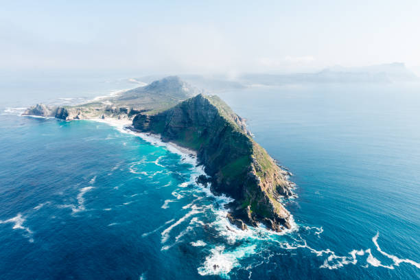 Cape Point and Cape of good hope (South Africa) Cape Point and Cape of good hope (South Africa) aerial view shot from a helicopter cape peninsula stock pictures, royalty-free photos & images