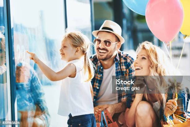 Family Enjoying Shopping Stock Photo - Download Image Now - Family, Shopping, Retail