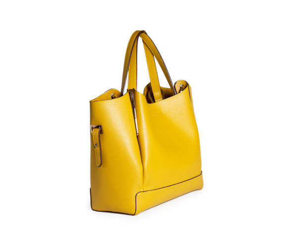 istock Female leather handbag isolated on white background 810976948