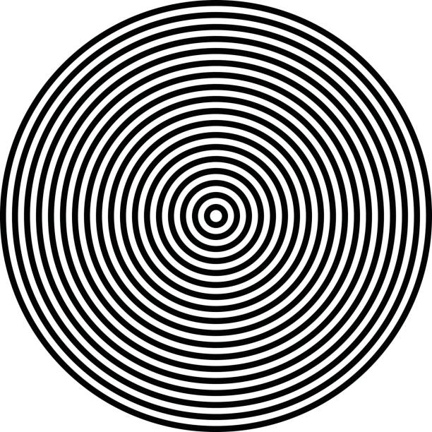 illustrations, cliparts, dessins animés et icônes de graphiques de cercle rayonnant isolé sur blanc - symétrie radiale