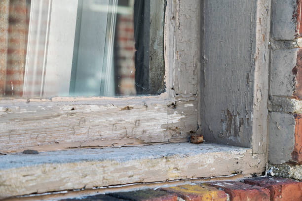 istock Cracked and Peeling Paint on a Windowsill 810992648