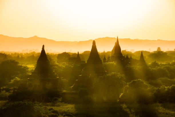 istock myanmar bagan temples light burma travel Pagan Kingdom 810993152