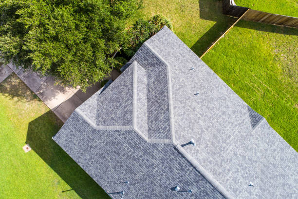 istock Austin , TX Suburb Looking down directly on Rooftop of One Home with abstract roof 810997746