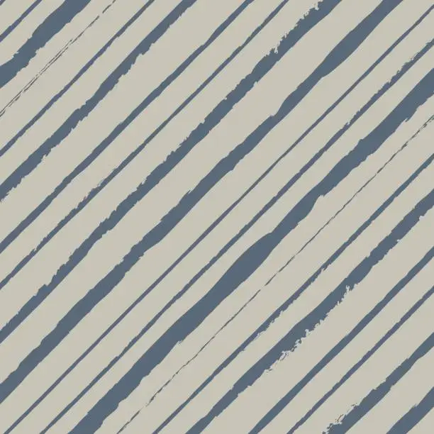 Vector illustration of Brush stroke diagonal lines. Seamless pattern