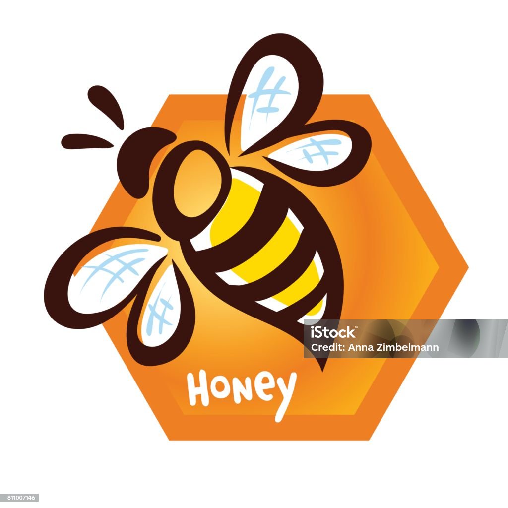 Biểu Tượng Vector Bee Con Ong Xinh Đẹp Với Tổ Ong Hình Ảnh Vector ...