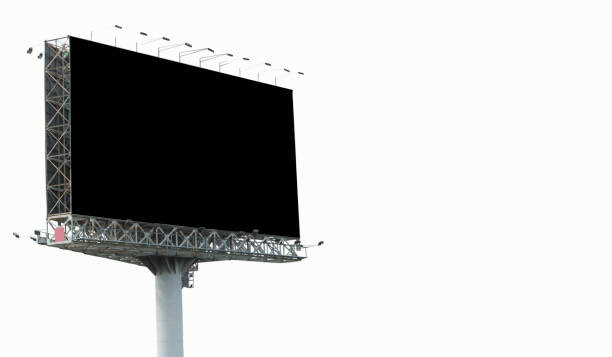 istock Big blank billboard isolated on white background  for advertisement and present product 811041512