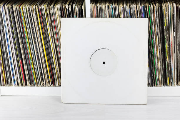 istock One record near stack of old collection of vinyl discs 811057690