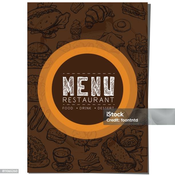 Handmade Menu Drawing Menu Food Restaurant Template Design Hand Drawing Graphic Stock ...