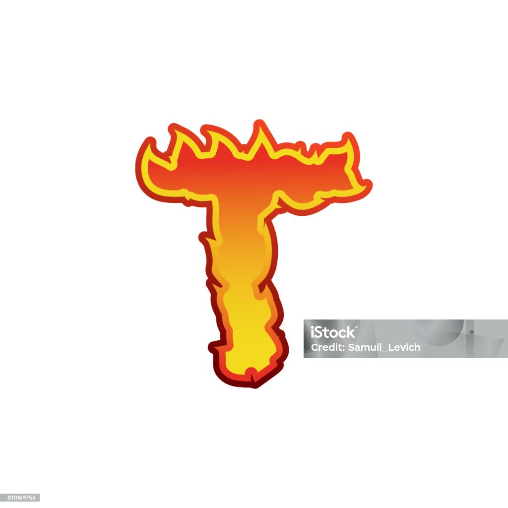 Chữ T Lửa Chữ Phông Chữ Ngọn Lửa Ký Tự Bảng Chữ Cái Hình Xăm Bảng ...