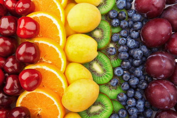 istock Colorful fruits rows 811074804