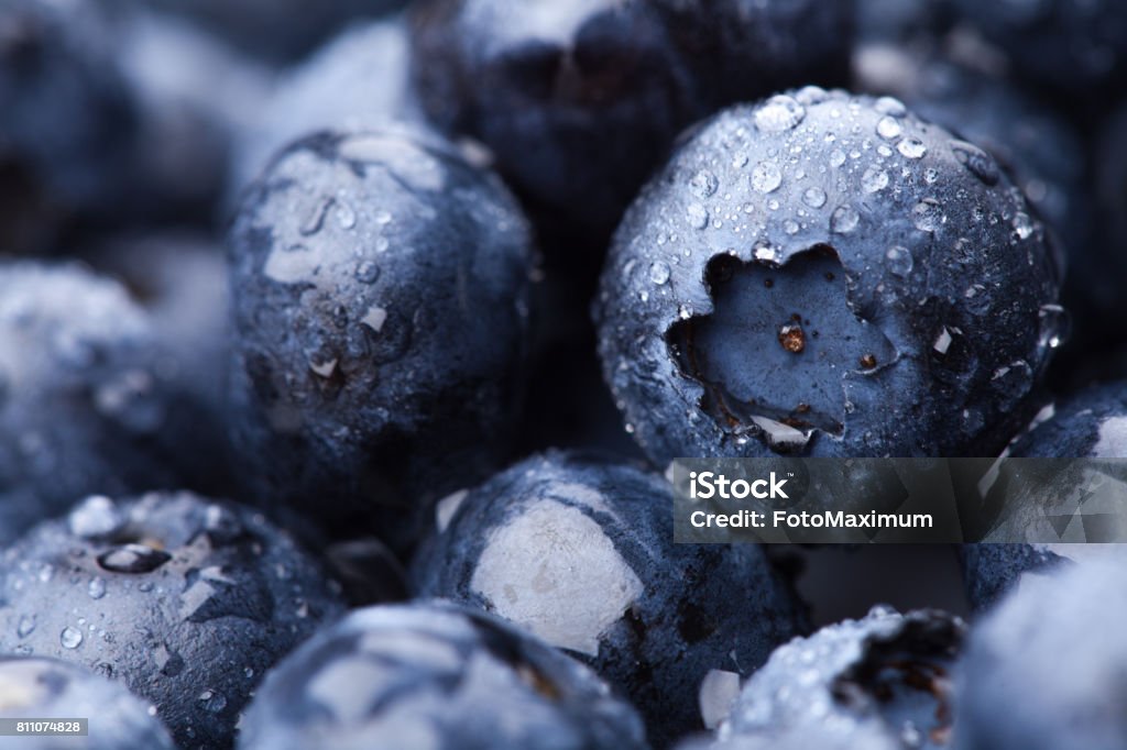 Wet fresh Blueberry background Wet fresh Blueberry background. Studio macro shot Blueberry Stock Photo