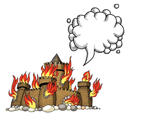 燃燒的城堡 100 - scotland cyprus 幅插畫檔、美工圖案、卡通及圖標