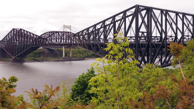 Historic Suspension Bridge, Quebec City, Canada, Saint-Lawrence River
