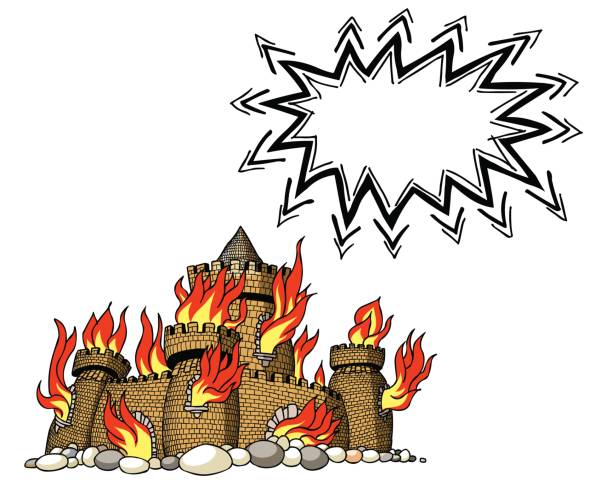 燃燒的城堡 100 - scotland cyprus 幅插畫檔、美工圖案、卡通及圖標