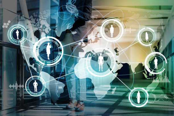 istock worldwide business network concept, social networking service, abstract image visual 811109186