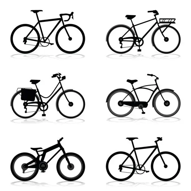 Vector illustration of Bicycle different style