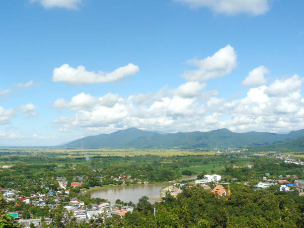 istock Village in the valley landscape. 811137824