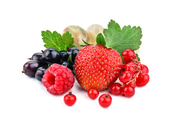 Delicious ripe berries on a white background.. An isolated object.