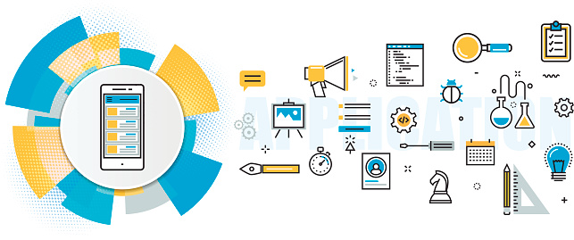 Process Development Banner Photo Mobile Application Development Building Process Header Banner In ...