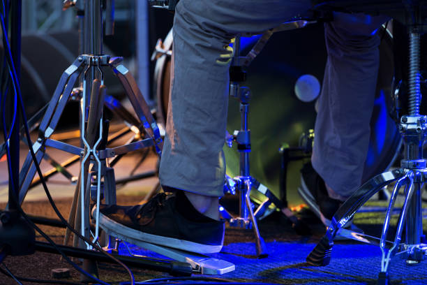istock Human foot on bass drum pedal 811148988