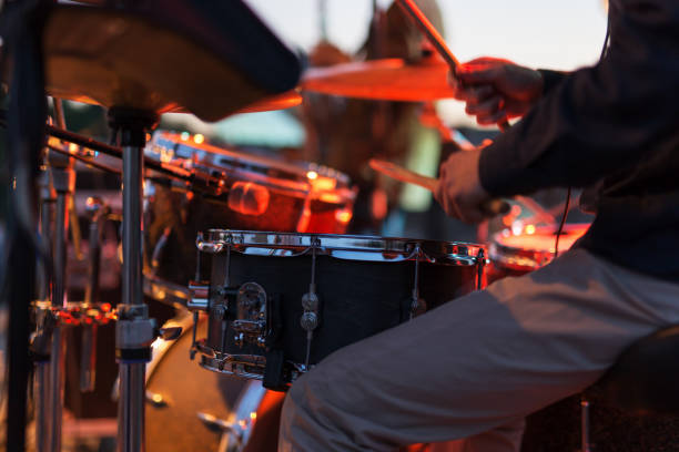 istock Playing drums on a rock concert 811151216