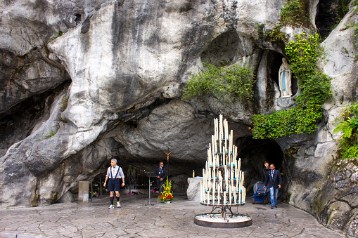 The Sanctuary of Our Lady of Lourdes, a destination for pilgrimage in France famous for the reputed healing power of its water.