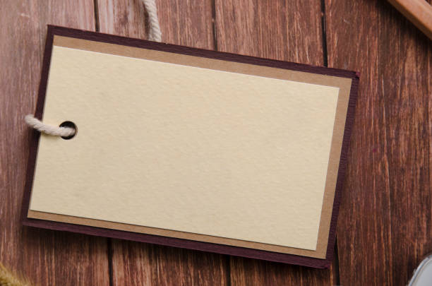 istock Blank lable and on wooden background 811176686