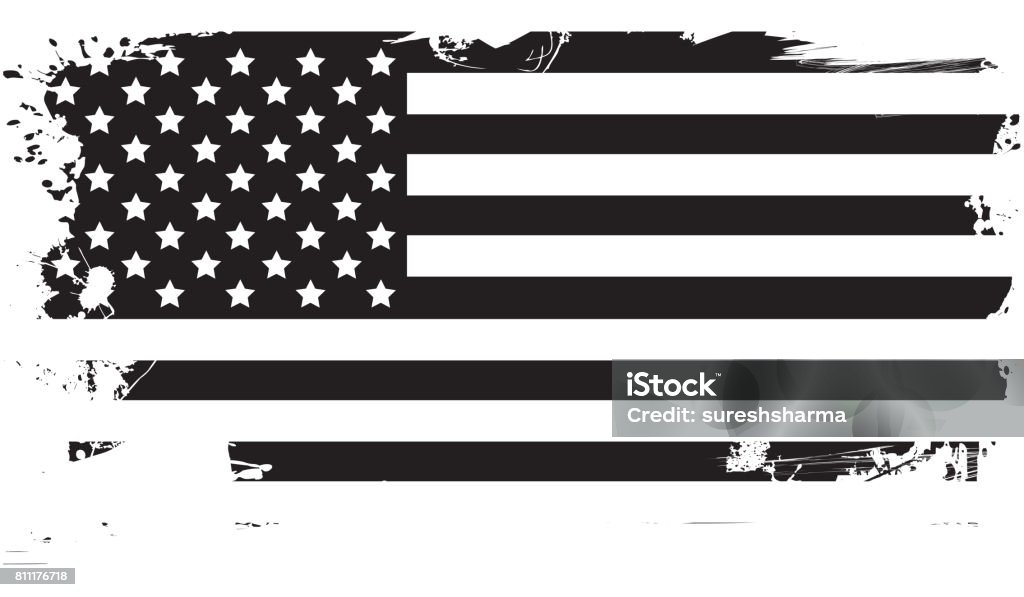 USA Flag Black American Culture Stock Photo