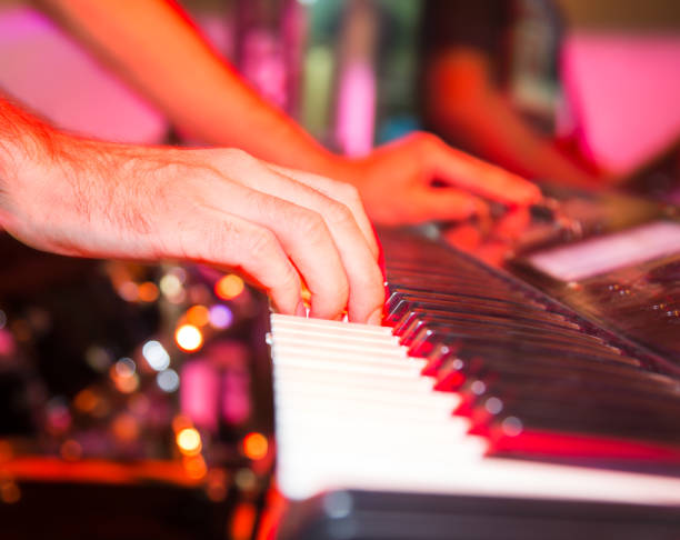 istock Musician plays keyboards in a rock band 811180530